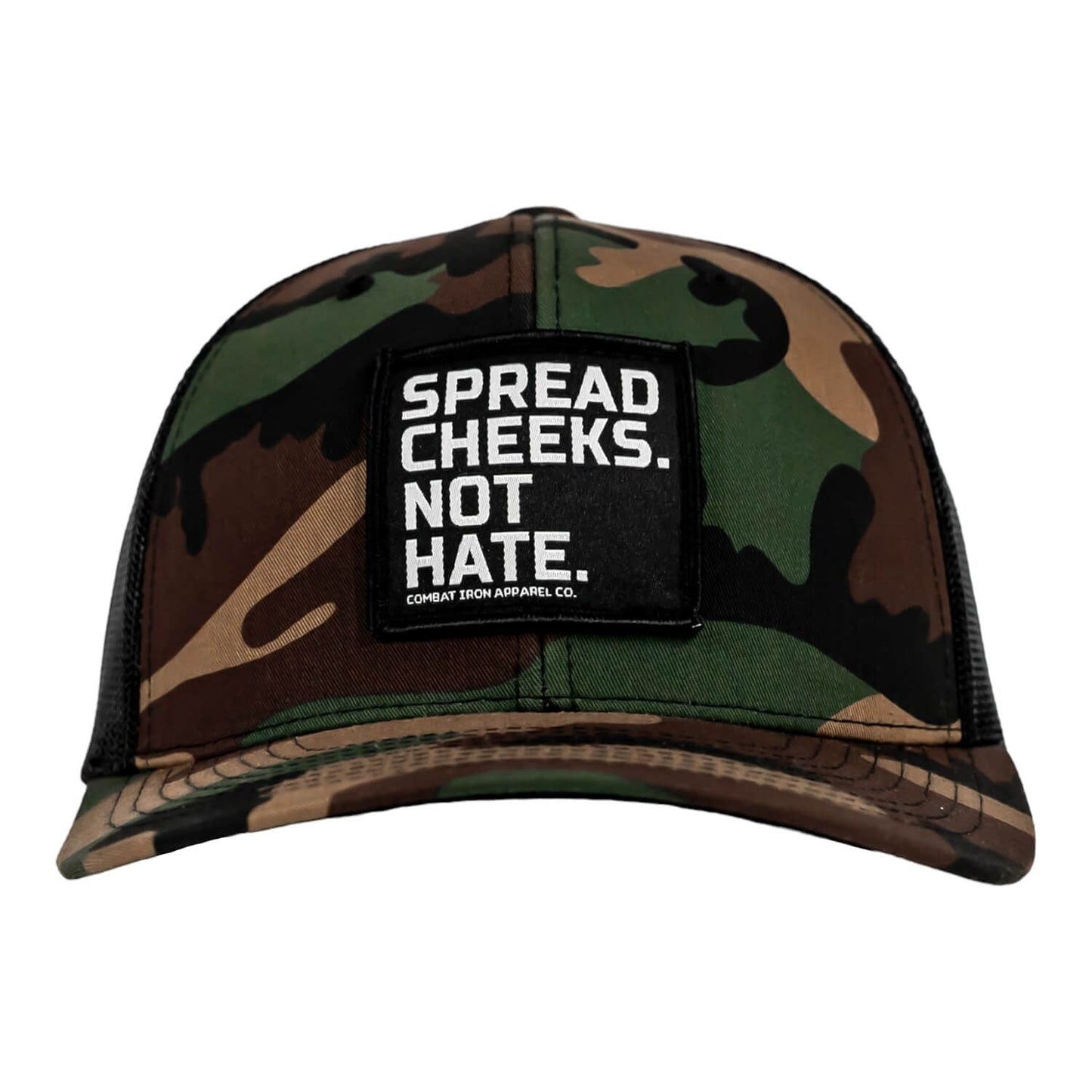 SPREAD CHEEKS. NOT HATE. Patch Snapback