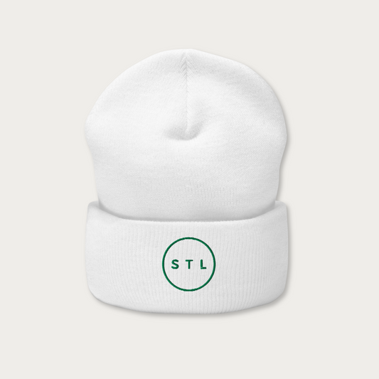 St. Pats City Circle Cuffed Beanie - White