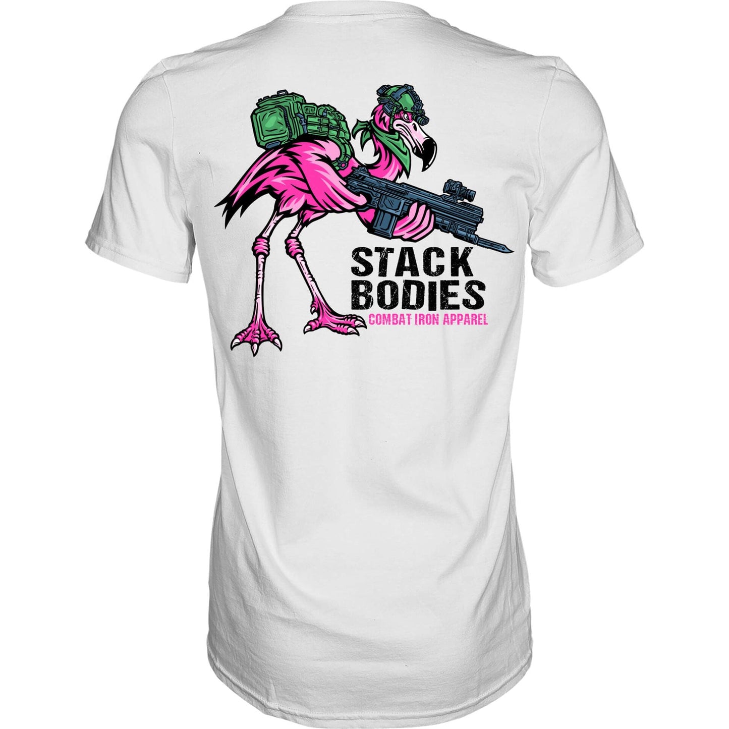 FLAMINGO OPERATOR STACK BODIES MEN'S T-SHIRT