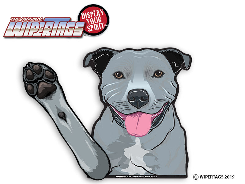 Harley the Staffy Dog Waving WiperTags