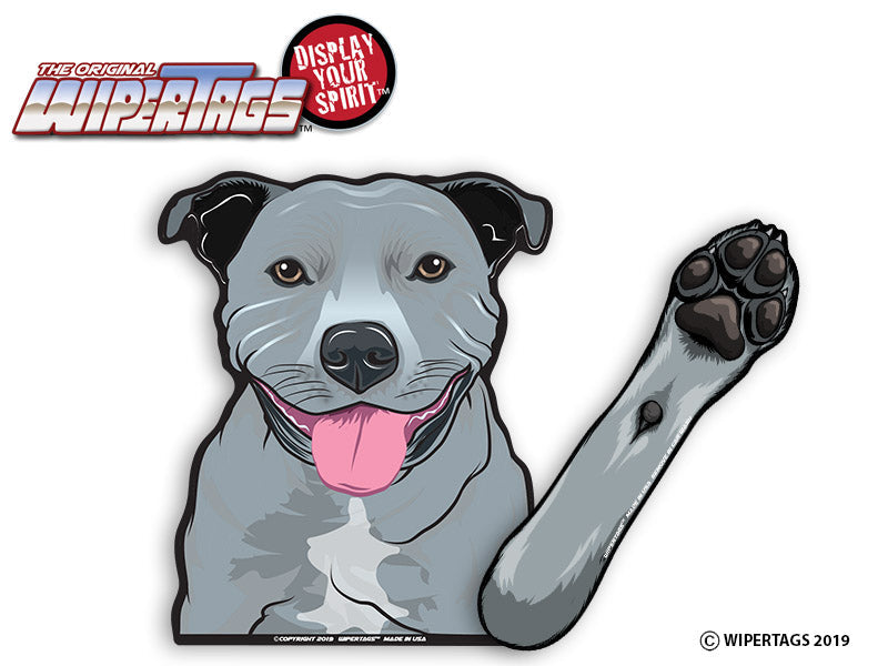 Harley the Staffy Dog Waving WiperTags