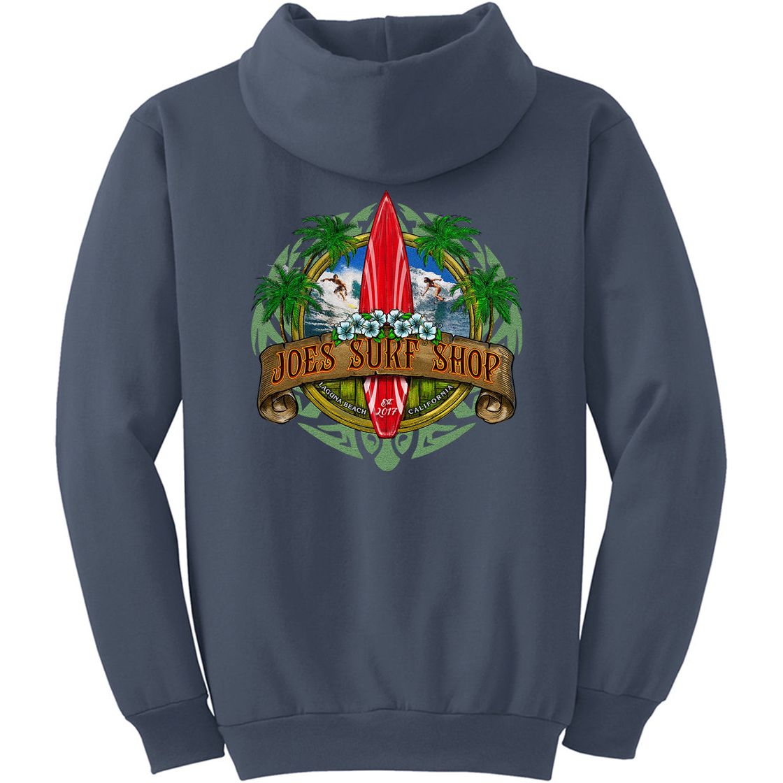 Joe's Surf Shop Longboard Pullover Surf Hoodie