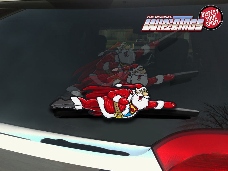 Flying Super Santa WiperTags