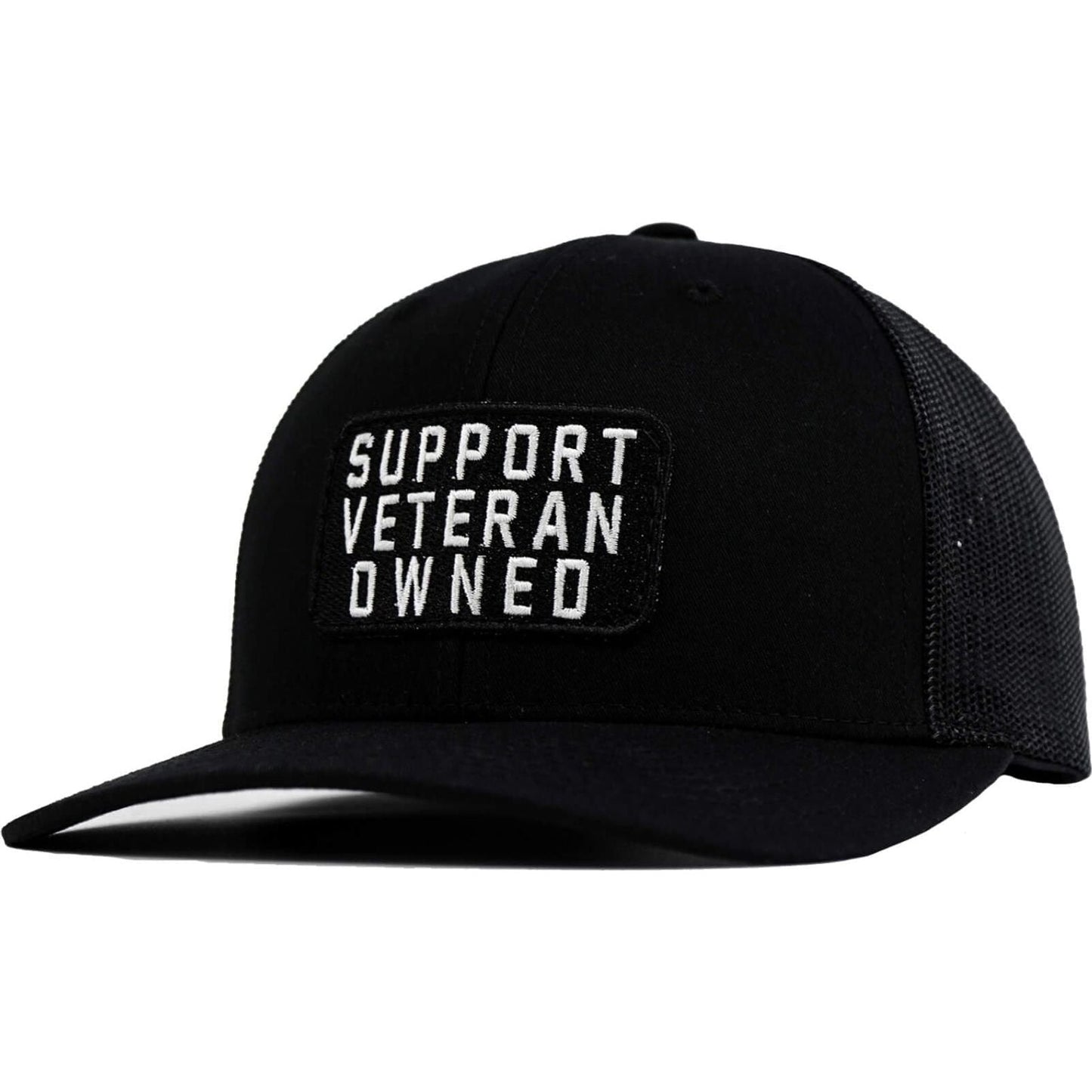 Support Veteran Owned Patch Mid-Profile Mesh Snapback