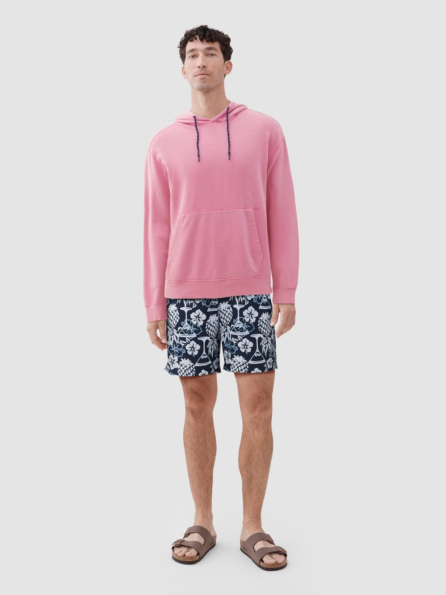 Surf Embroidered Hoodie - Rose