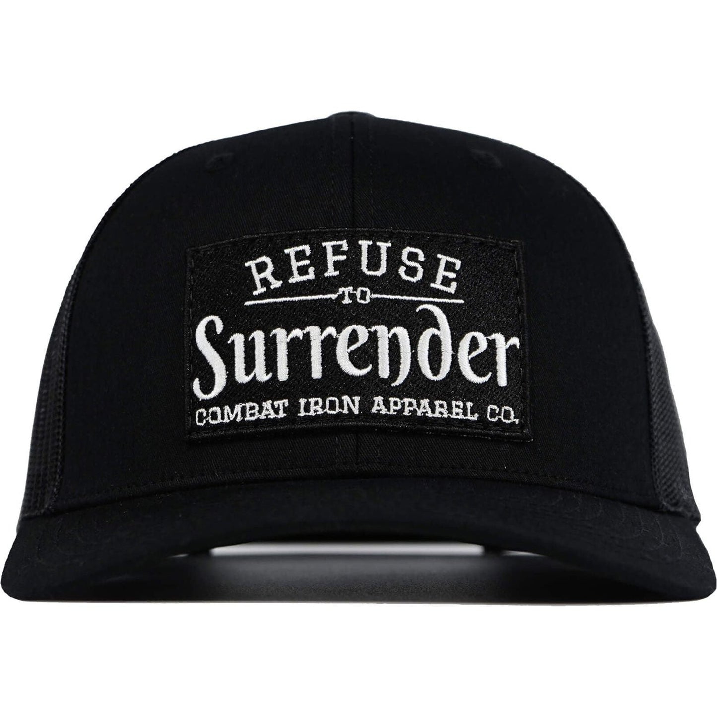 REFUSE TO SURRENDER BLACK/WHITE PATCH MID-PROFILE MESH SNAPBACK