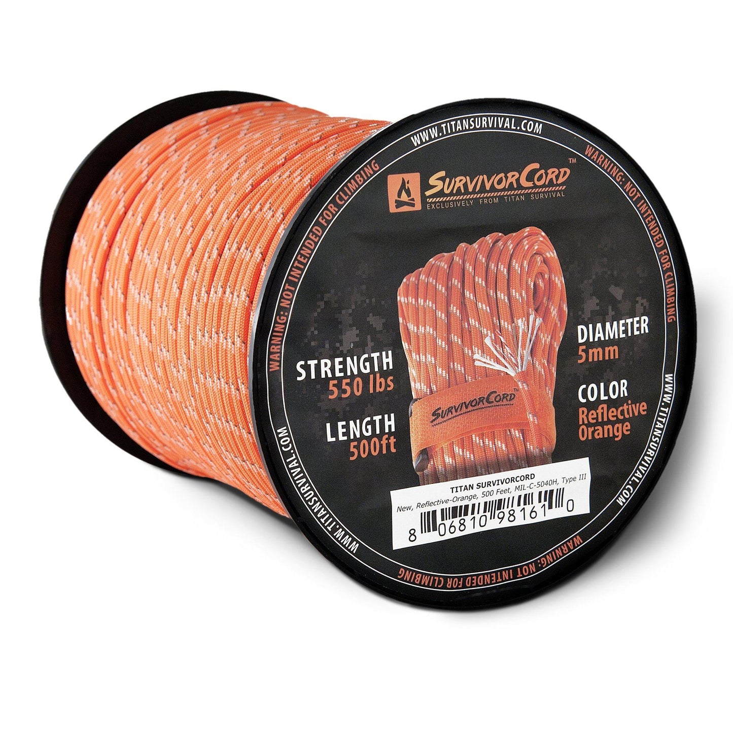 SurvivorCord Spool | REFLECTIVE-ORANGE