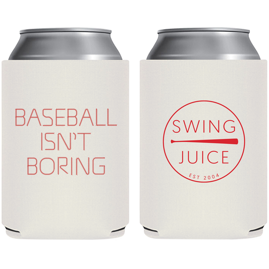 Baseball Official Baseball Isn't Boring Koozie White