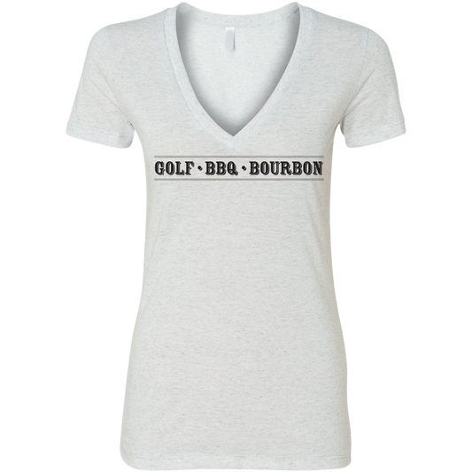 Golf BBQ & Bourbon Women's Fitted T-Shirt