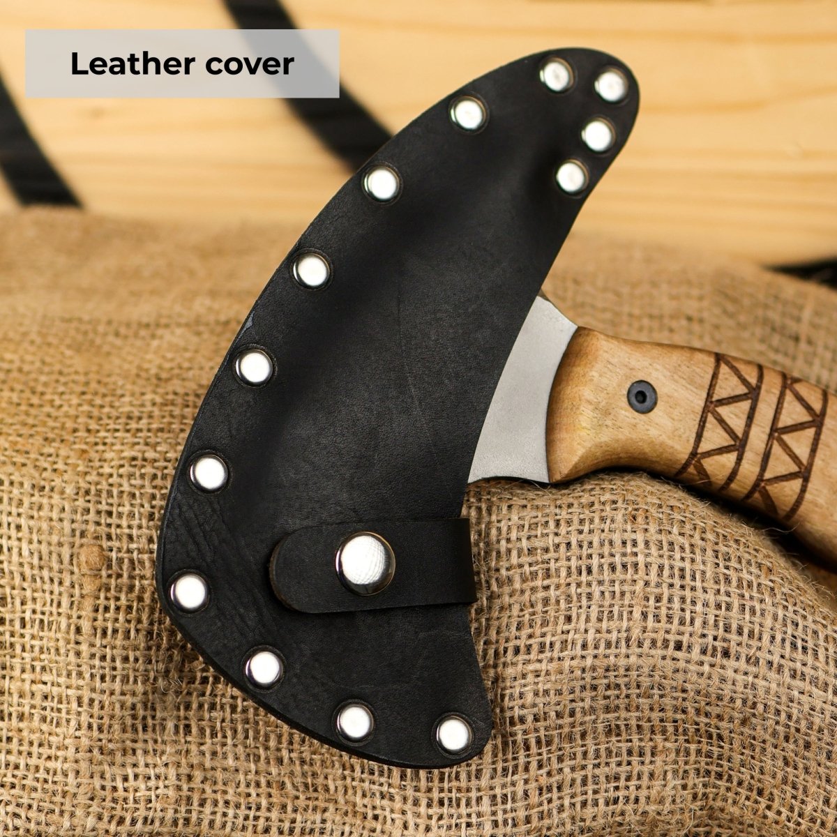 Tactical tomahawk "Sakari" with tribal engraving