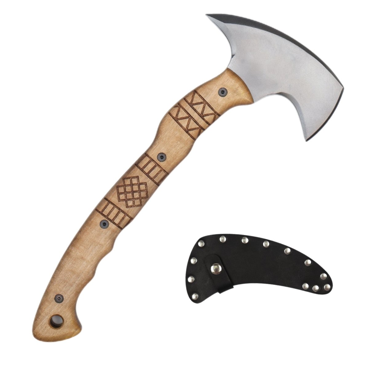 Tactical tomahawk "Sakari" with tribal engraving