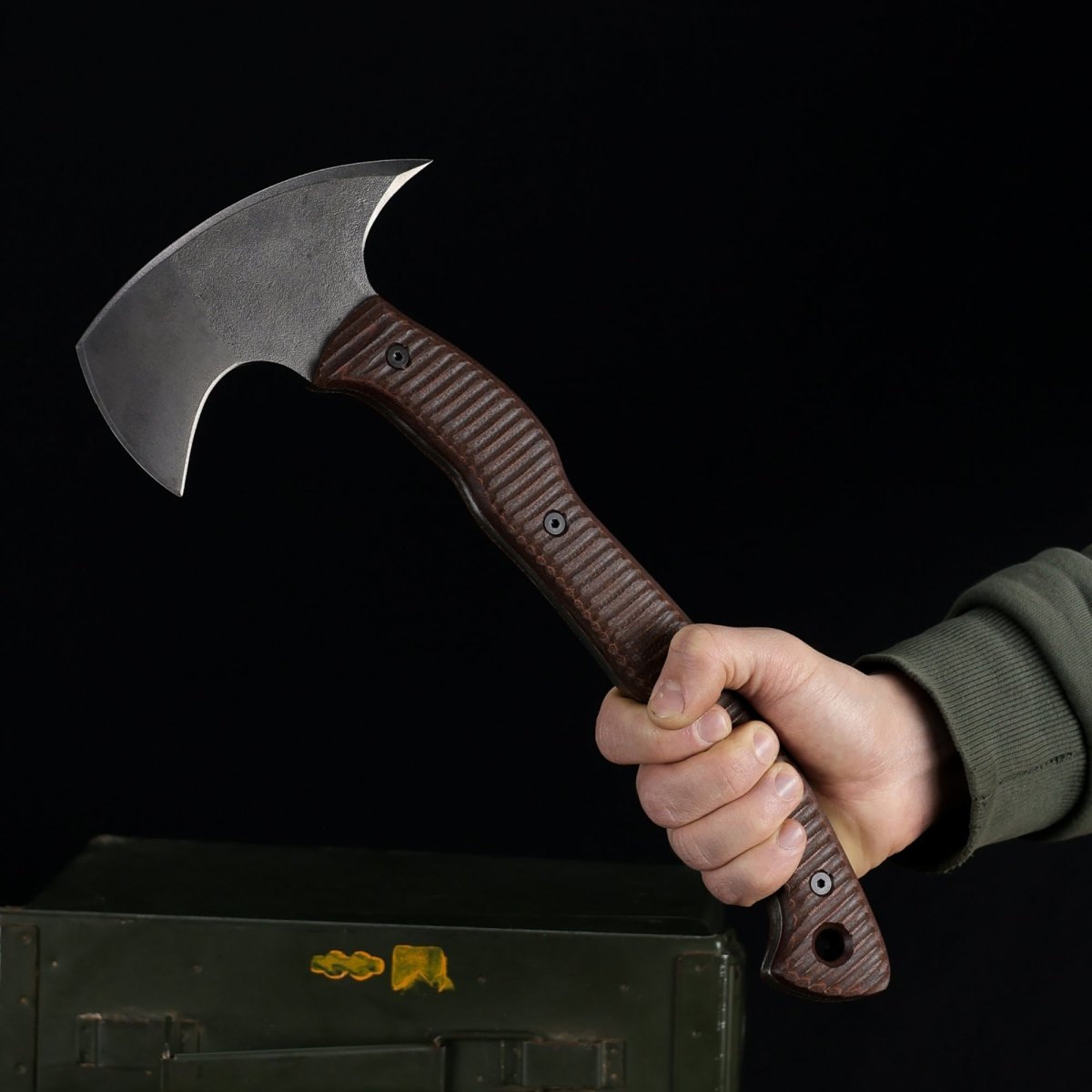 Tactical tomahawk with blade and spike 13.77" - polymer composite handle