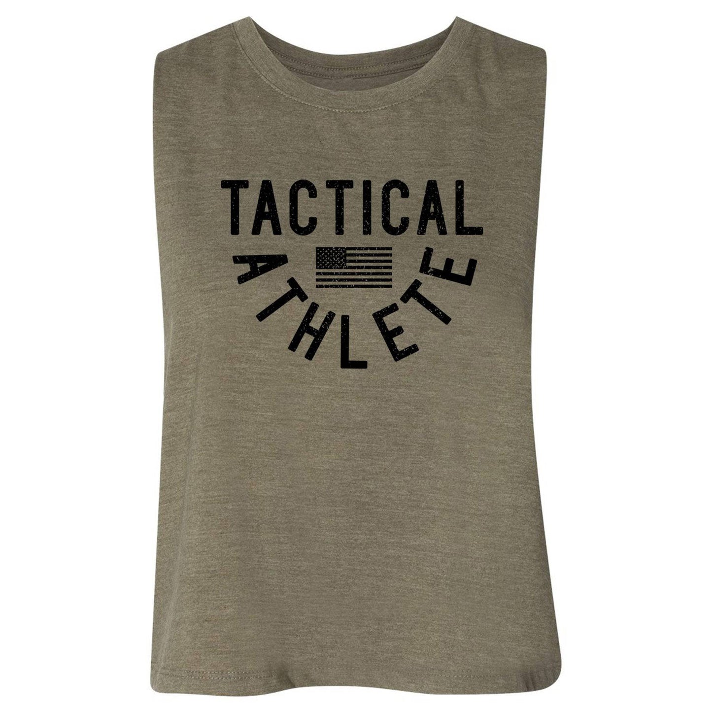 Tactical Athlete Arched Logo Crop Top