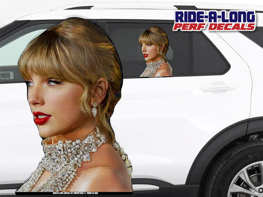 T Swift *RIDE A LONG* Perforated Decal