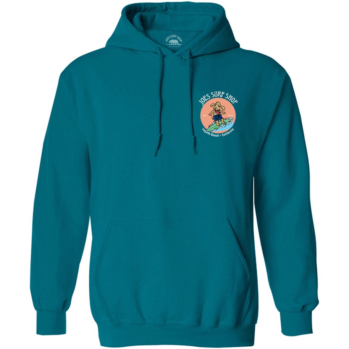 Joe's Surf Shop Teddy the Surfing Dog Pullover Surf Hoodie