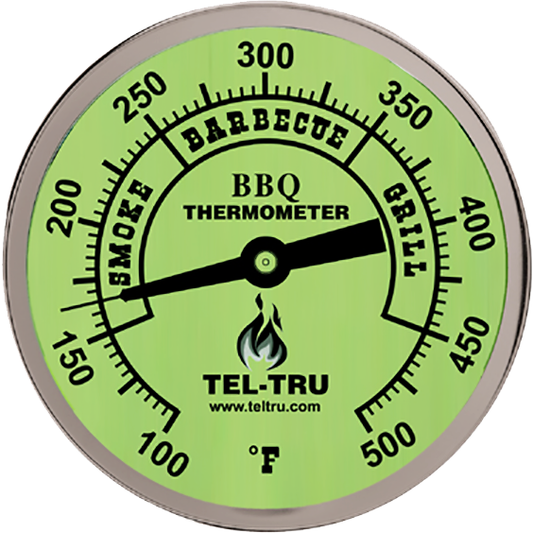 Tel-Tru BQ300 Thermometer, 3" Glow Dial, 2.5" Stem