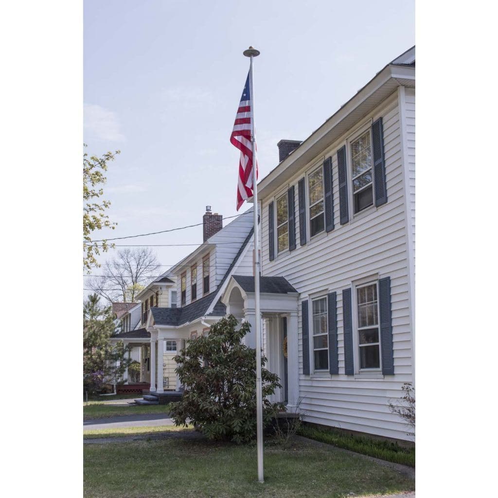 Phoenix Telescoping Flagpole with Free American Flag, Securi-Shur Anti-Theft Locking Clamp, and Lifetime Anti-Theft Guarantee