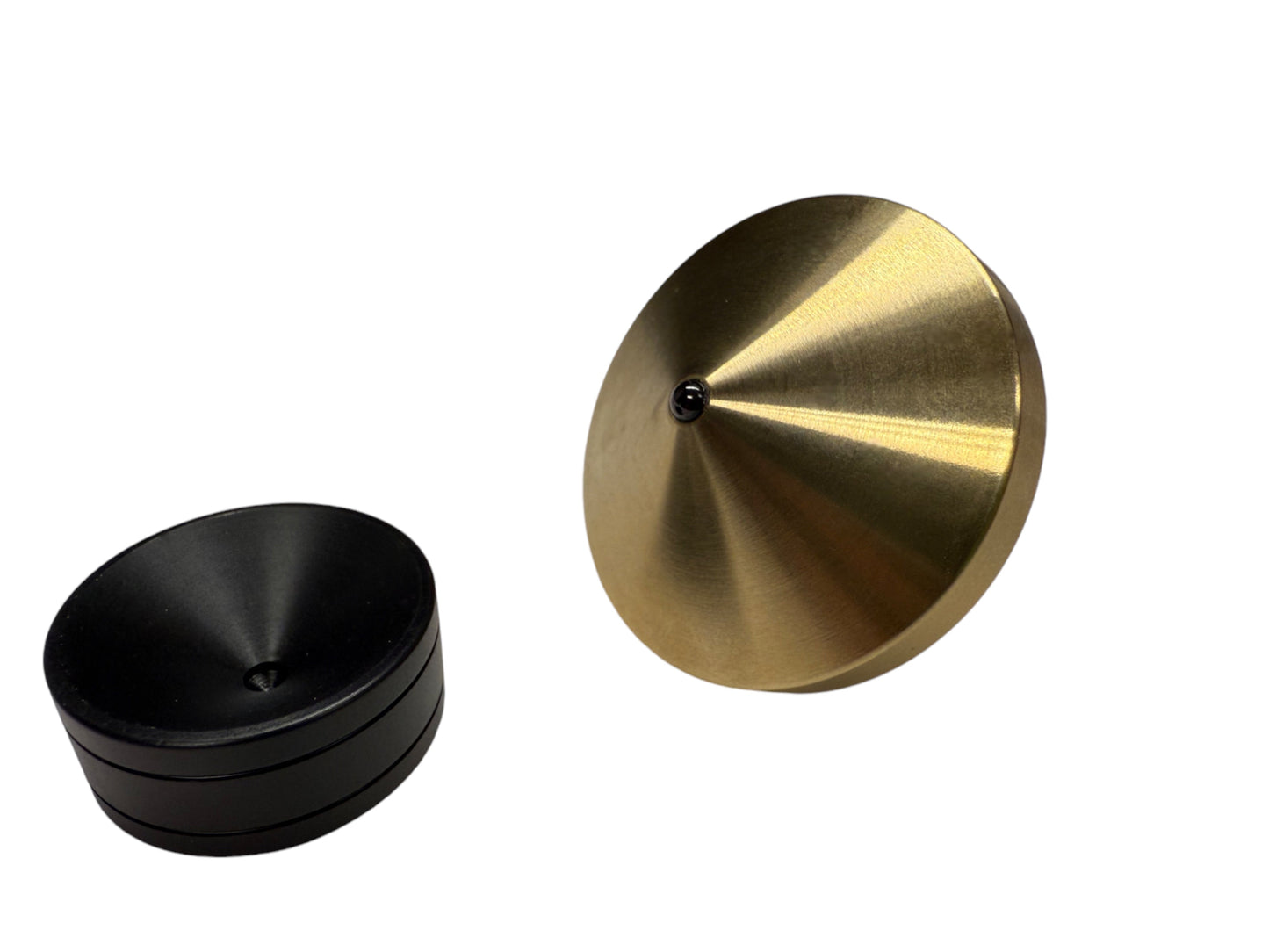 Tip Top - Tungsten / Brass - Spinning Top + Delrin Stand by Maratac®