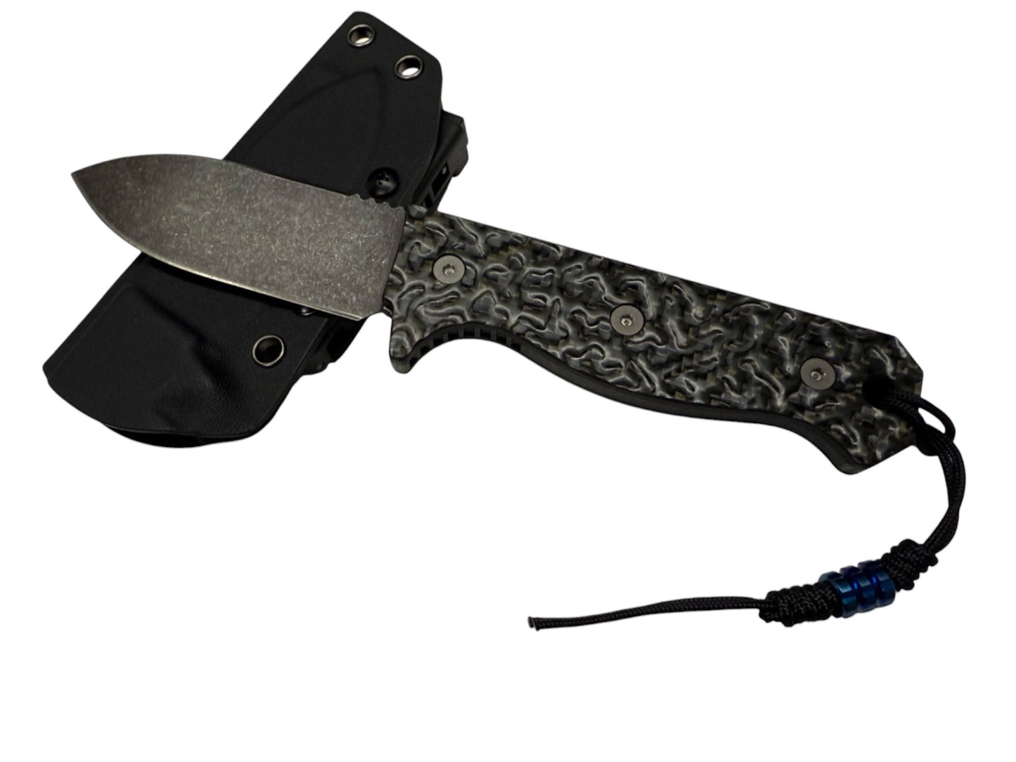 R4A - Ready 4 Action Knife / D2 Fixed Blade ( Contour-Tex Carbon Fiber Scales )