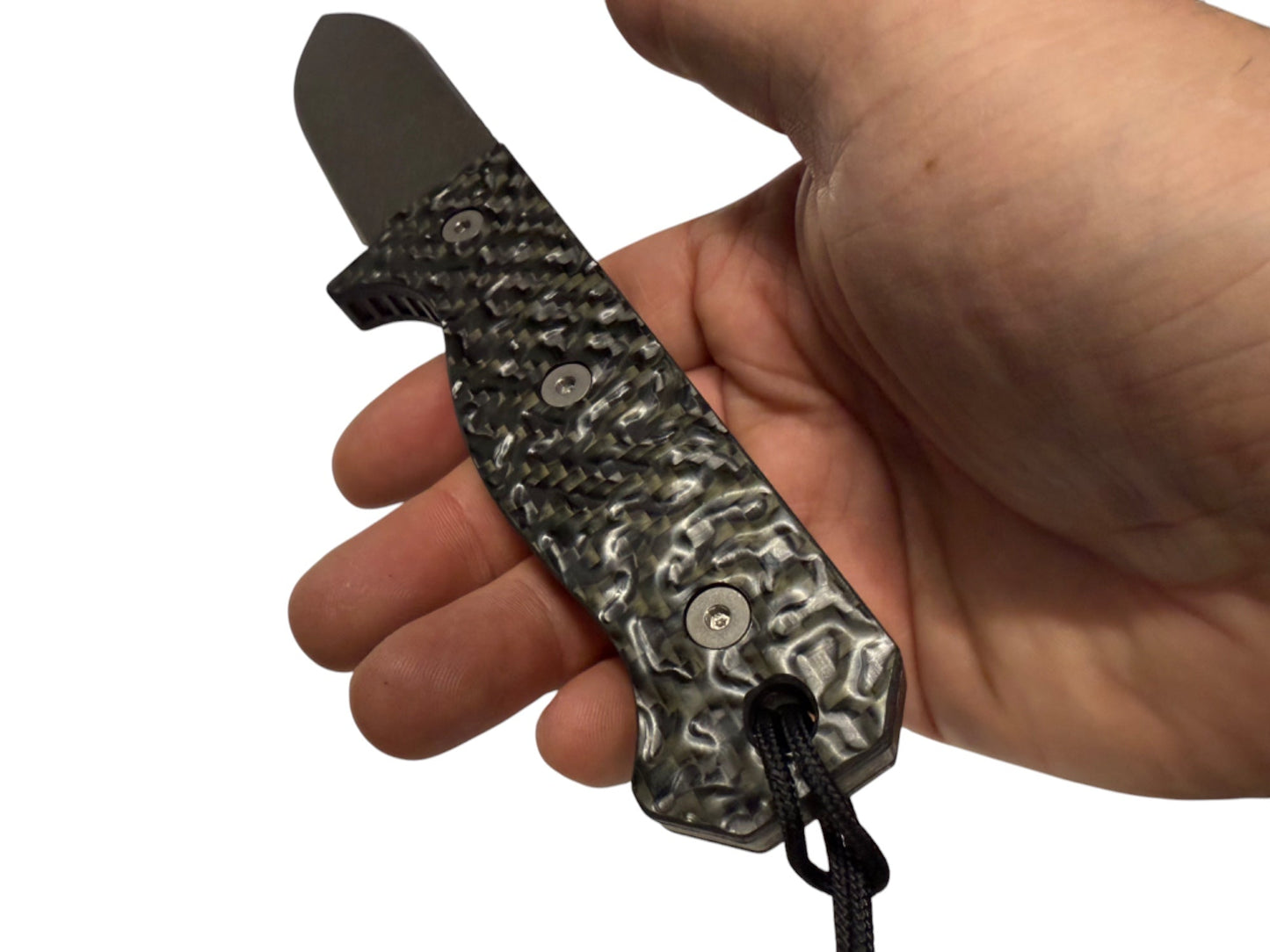 R4A - Ready 4 Action Knife / D2 Fixed Blade ( Contour-Tex Carbon Fiber Scales )