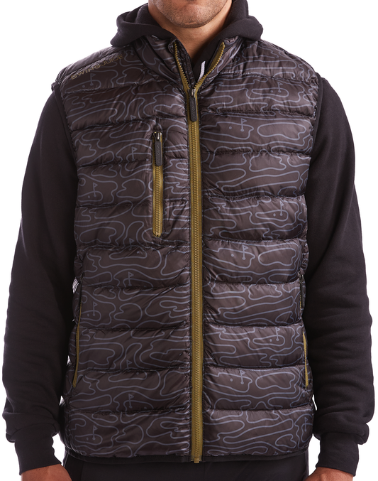 Golf Rhythmic Lines Unisex Packable Puffer Vest