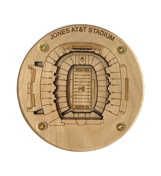 Lubbock, Texas Coaster Art (Jones AT&T Stadium)