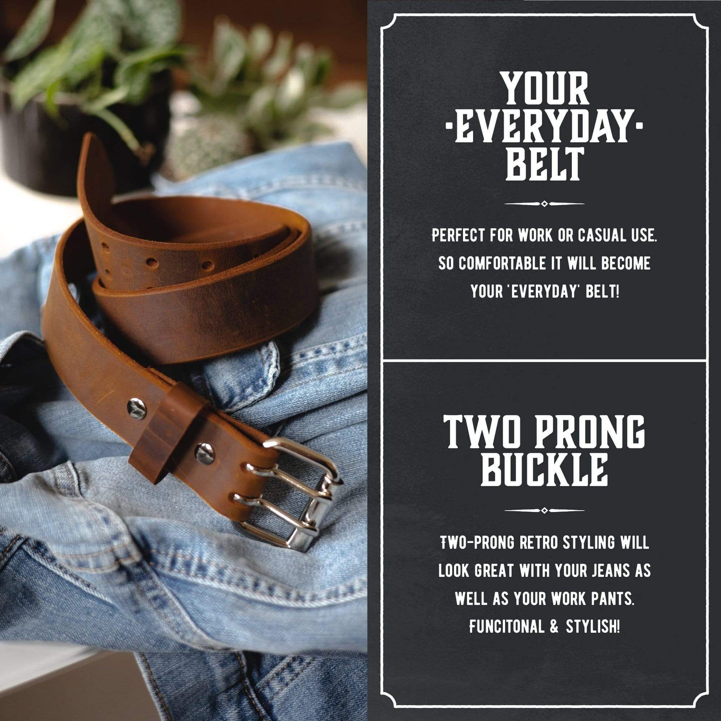 The Double Down Belt Rustic Leather Belt