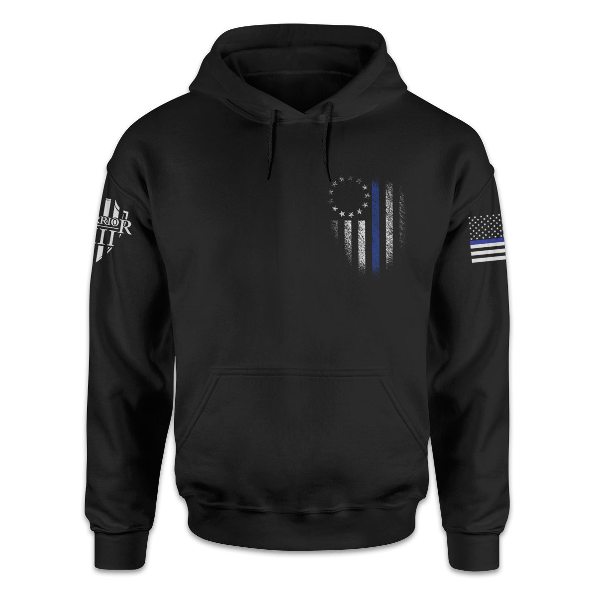 Thin Blue Line Betsy Ross Flag Hoodie