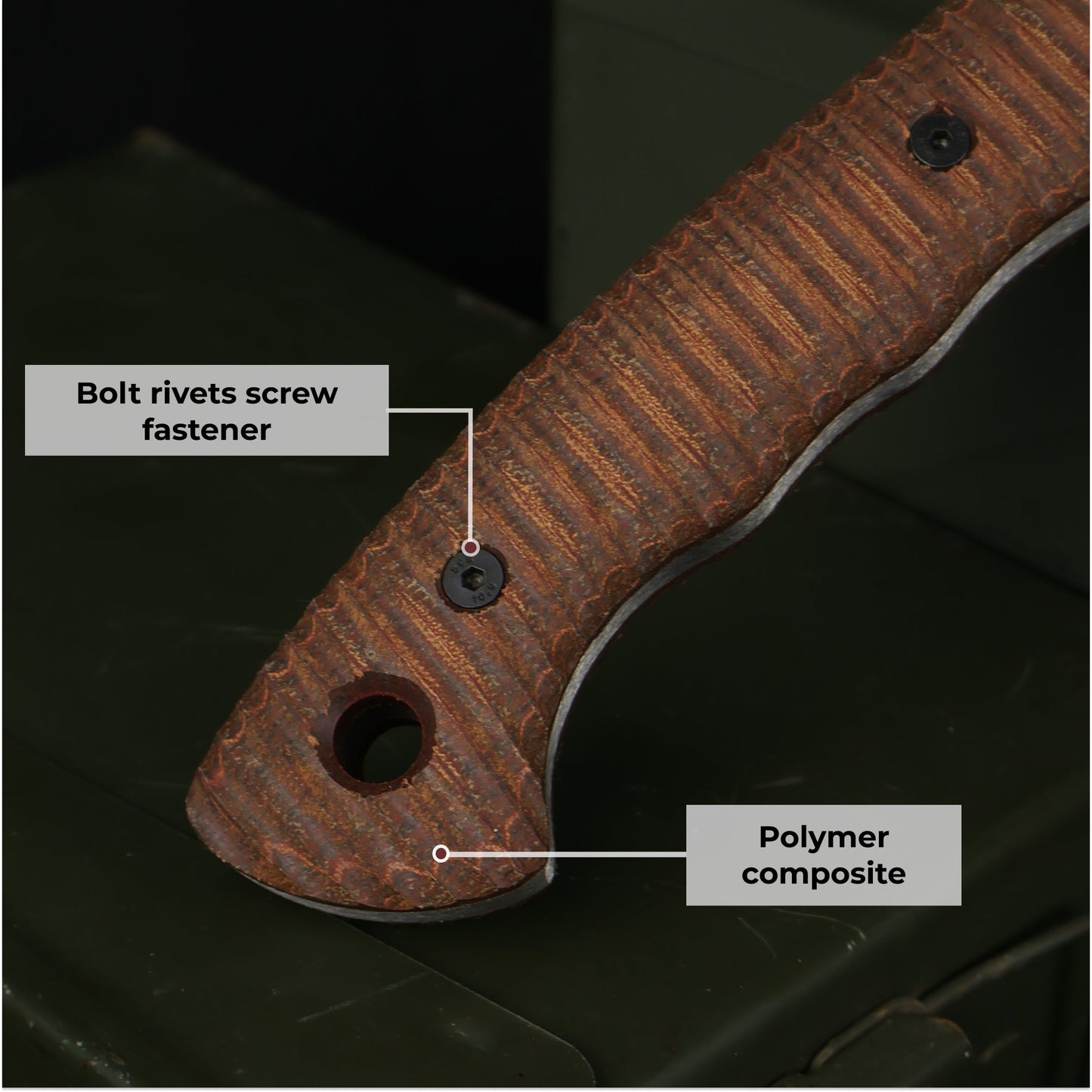 Compact tactical tomahawk with polymer composite handle