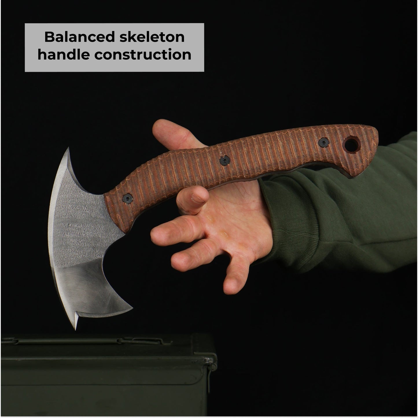 Compact tactical tomahawk with polymer composite handle