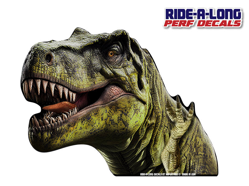 T-Rex Dinosaur *RIDE A LONG* Perforated Decal