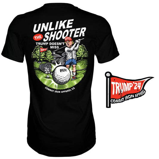 Unlike The Shooter Trump Doesn't Miss Golf Edition Men's T-Shirt