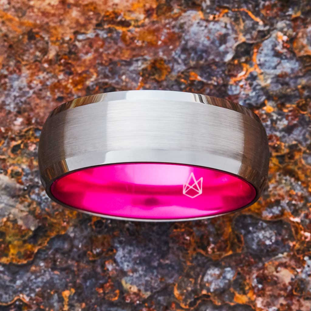 Tungsten Ring (Silver) - Resilient Pink