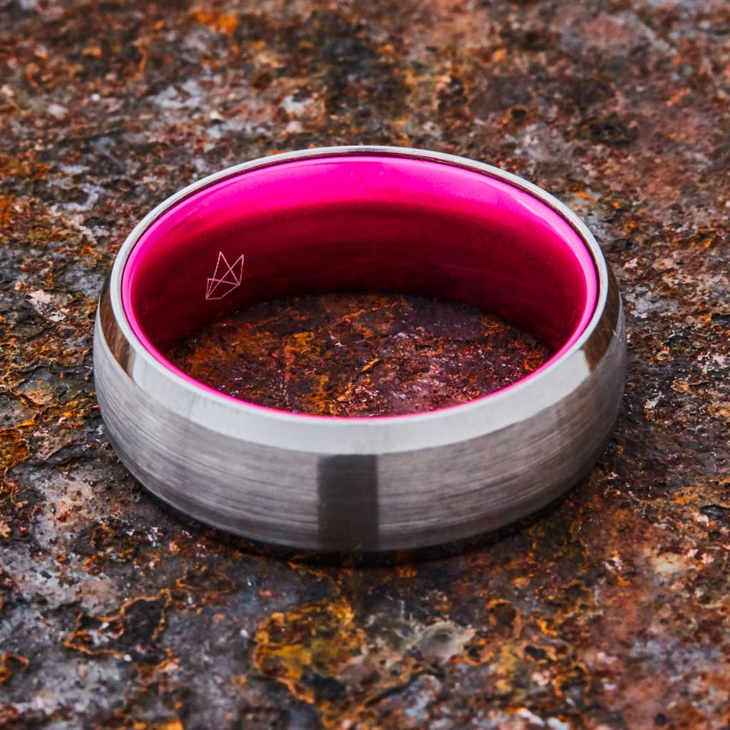 Tungsten Ring (Silver) - Resilient Pink