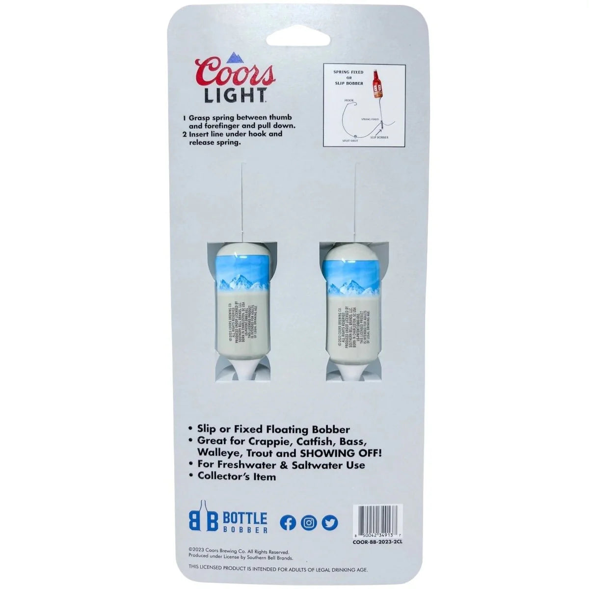 Two Pack Coors Light Fishing Bobbers - Southern Bell Brands