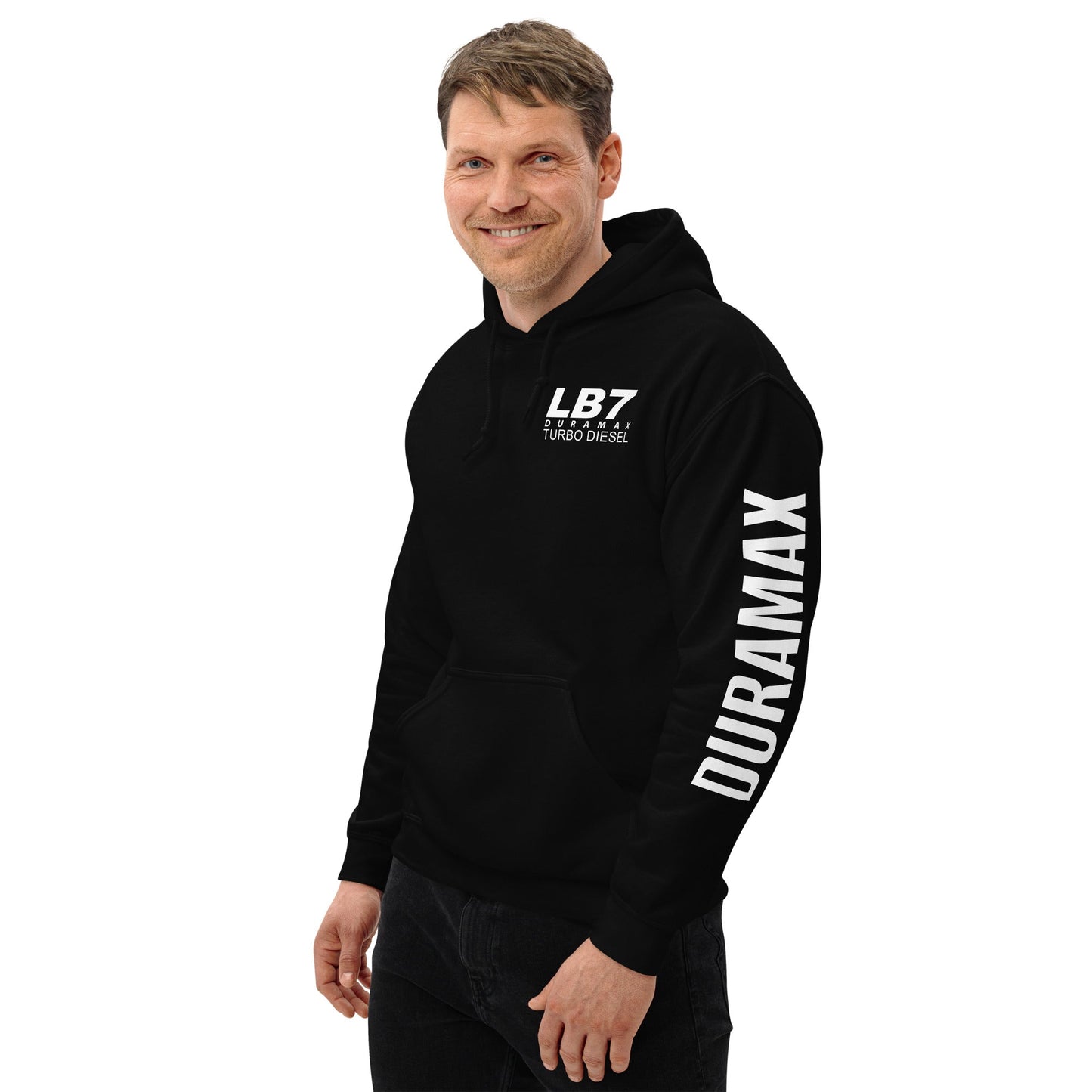 LB7 Duramax Hoodie Pullover Sweatshirt With Sleeve Print