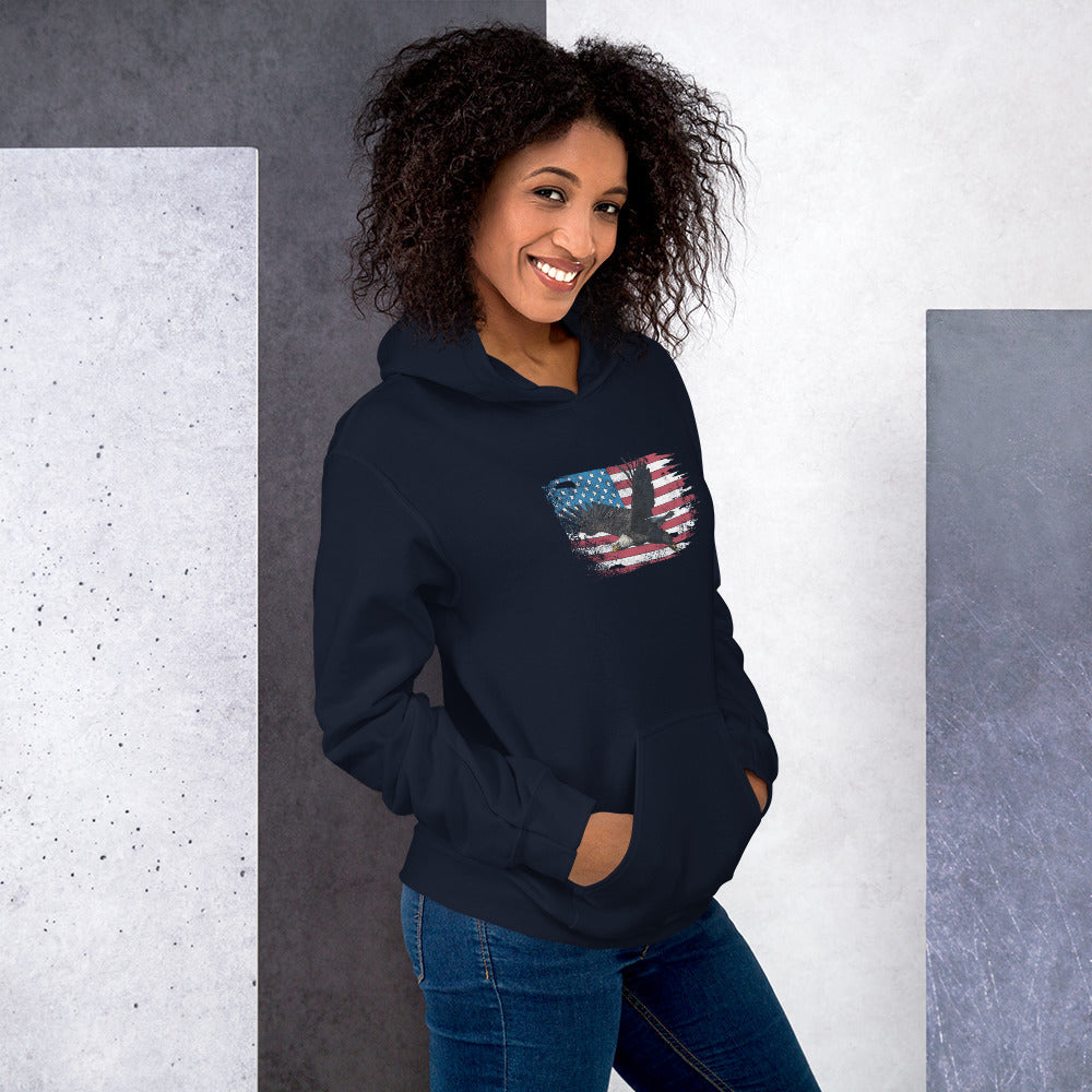 American Flag Hoodie Bald Eagle Sweatshirt