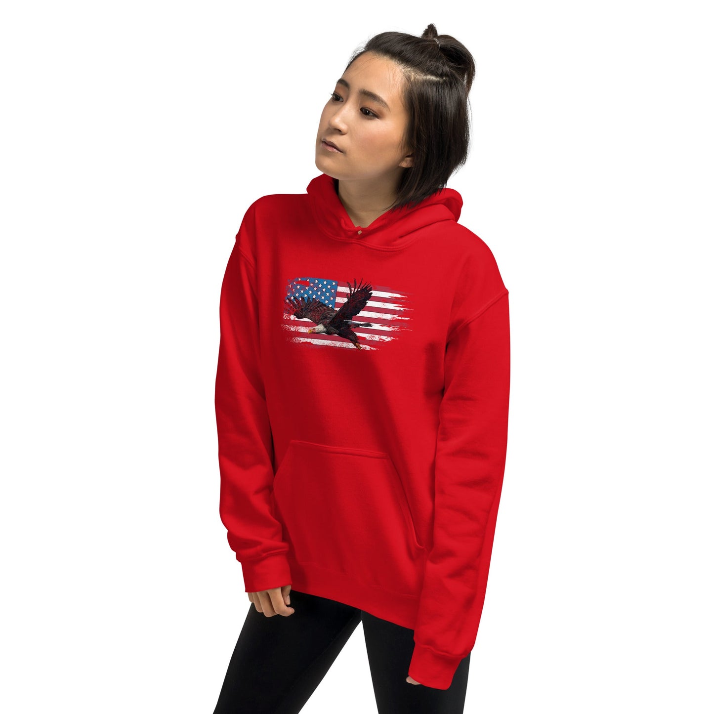 American Flag Hoodie Bald Eagle Sweatshirt