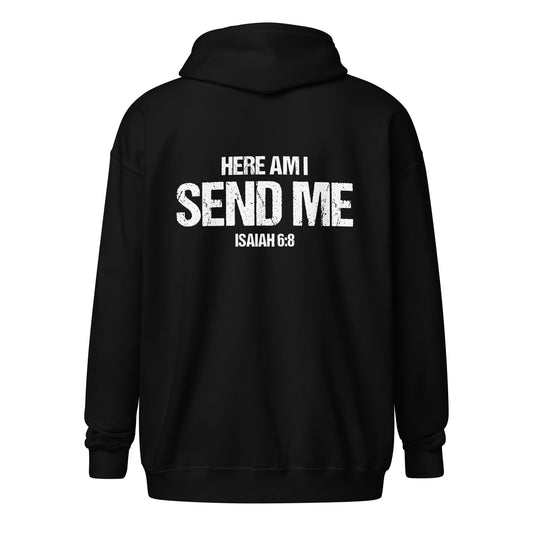 Isaiah 6:8 Here am I; Send Me - We Fight Monsters Heavy Zipper Hoodie