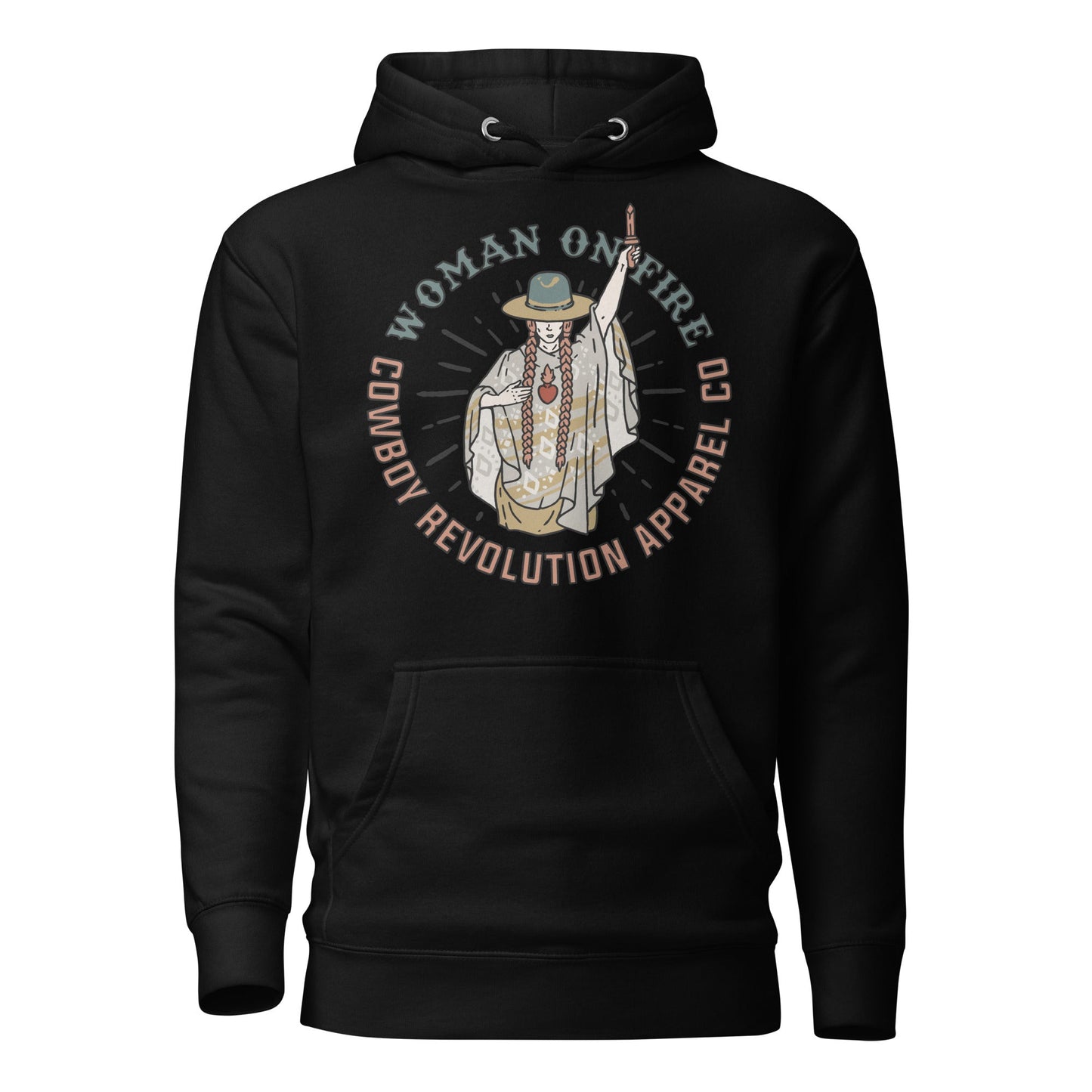 "Woman On Fire" Cowboy Revolution Premium Unisex Hoodie