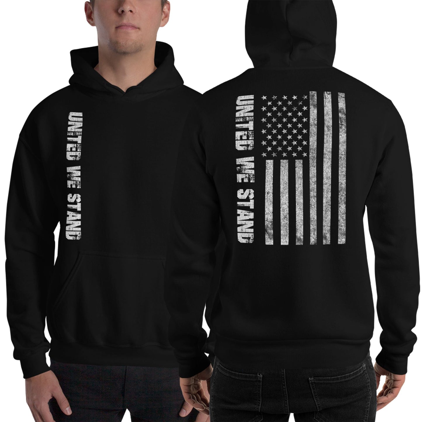 United We Stand American Flag Hoodie Sweatshirt