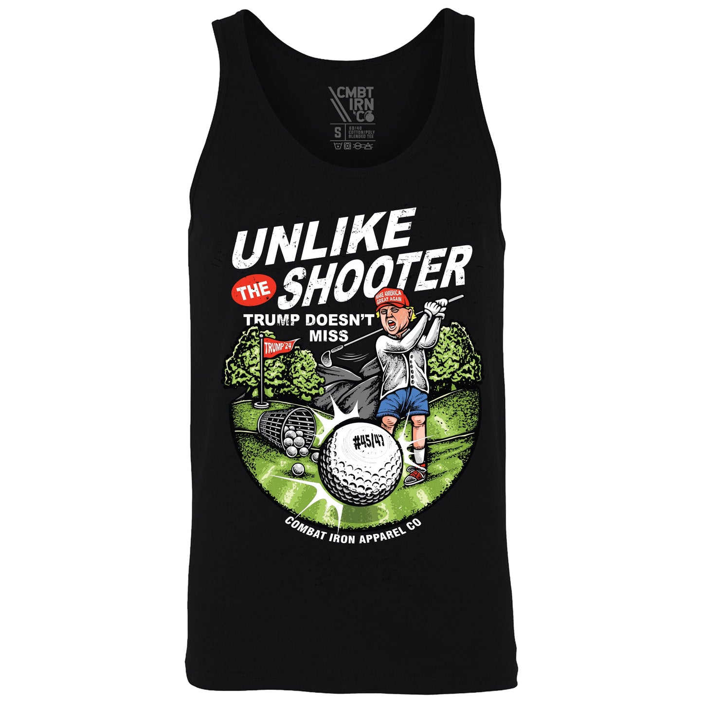 Unlike The Shooter Trump Doesn't Miss Golf Edition Men's Tank