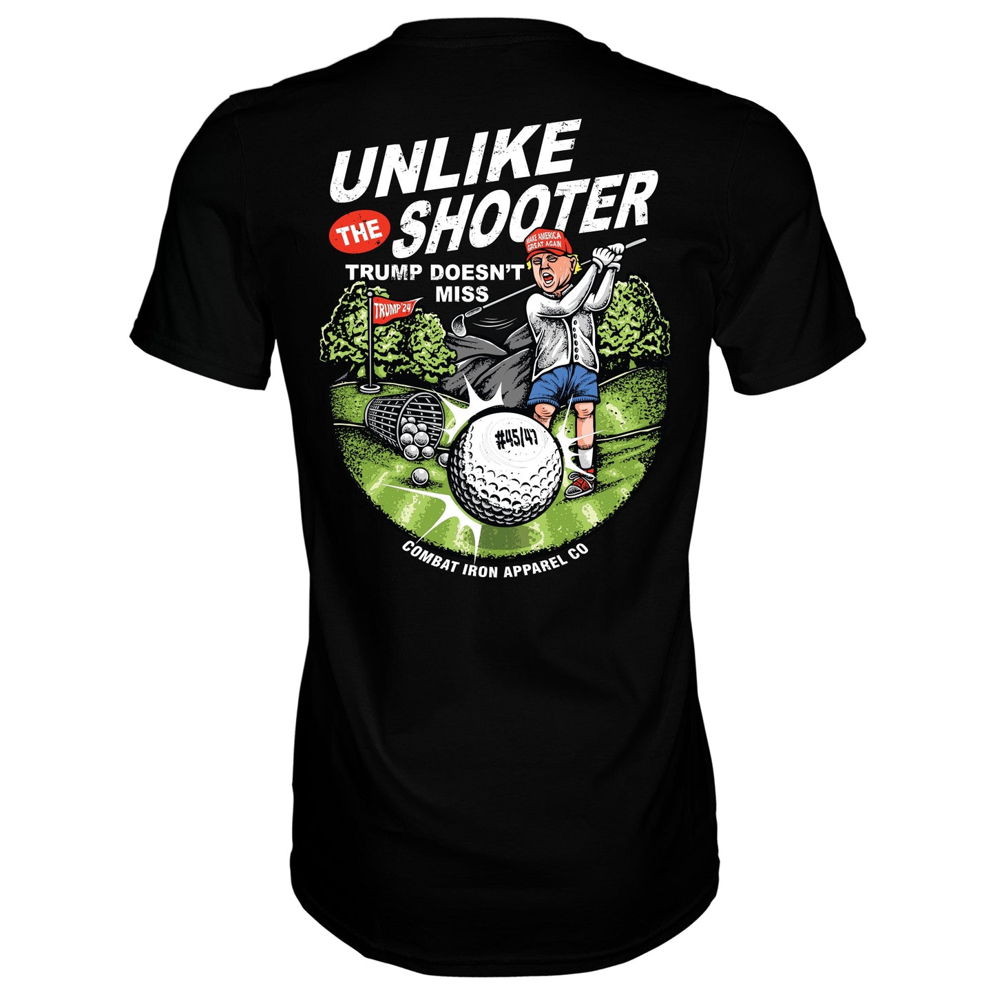 Unlike The Shooter Trump Doesn't Miss Golf Edition Men's T-Shirt