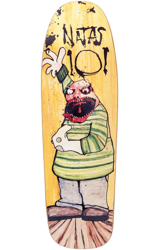 101 Natas Kaupas Sock Puppet Slick R7 Skateboard Deck - Yellow