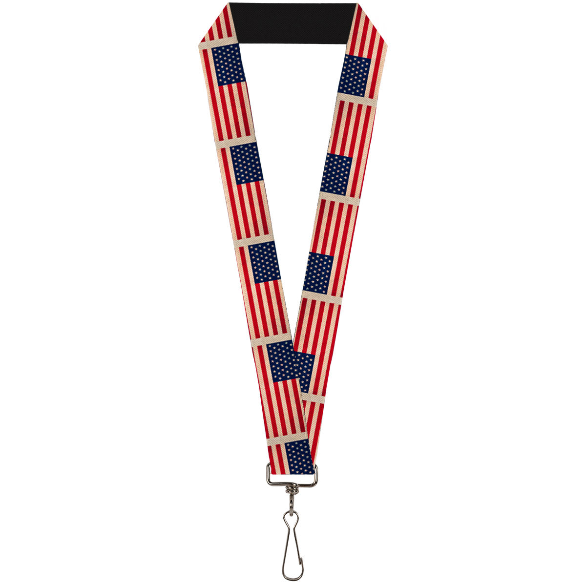 Lanyard - 1.0" - American Flag Weathered Color Repeat