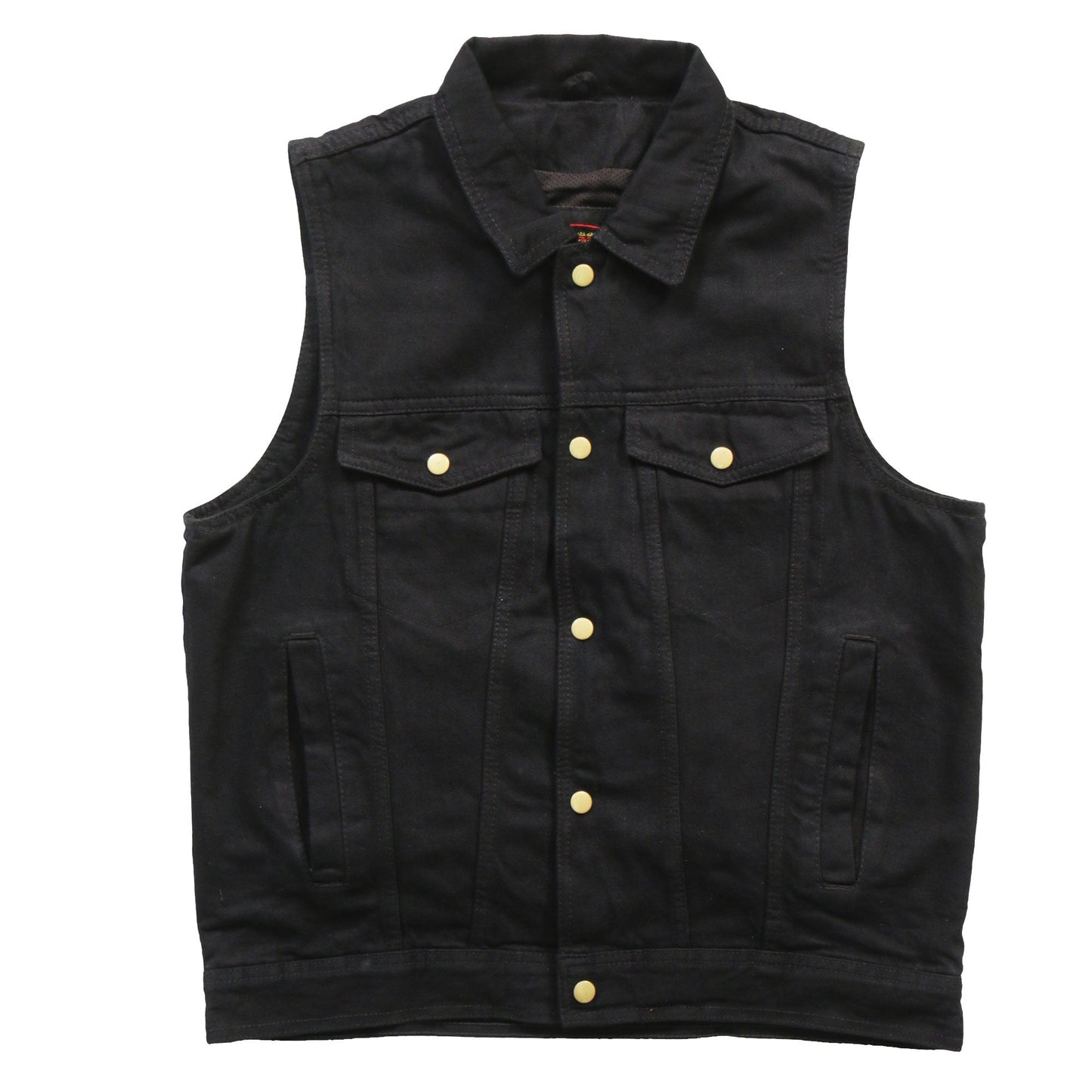 Hot Leathers VSM6002 Men's Motorcycle style Black Denim Biker Vest