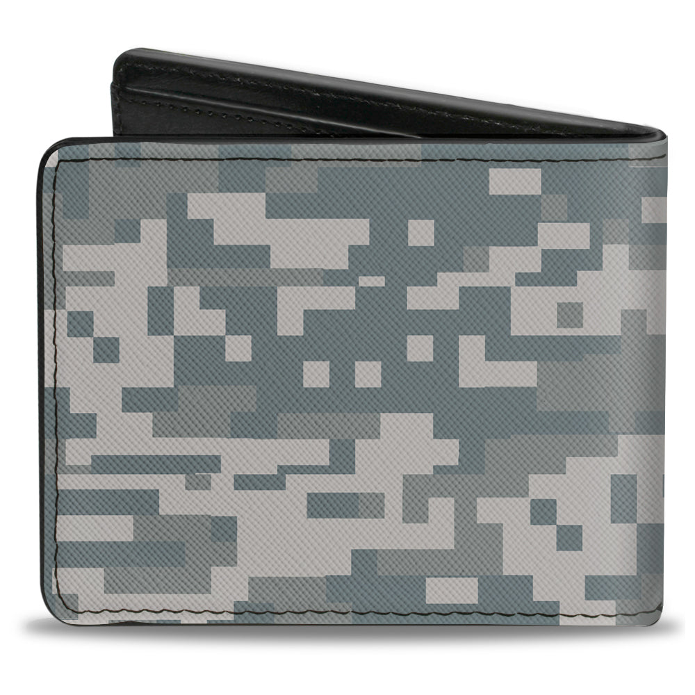 Bi-Fold Wallet - Digital Camo2 Grays