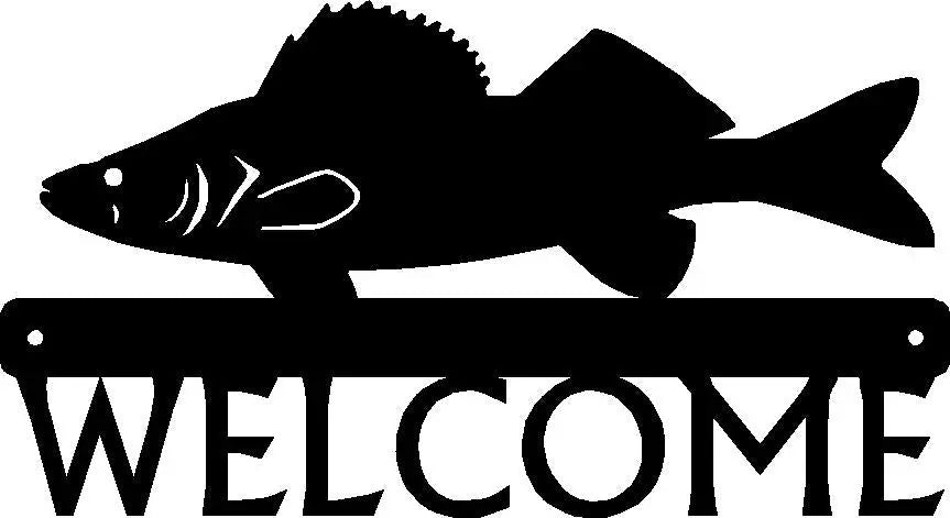 Walleye Fish Welcome Sign