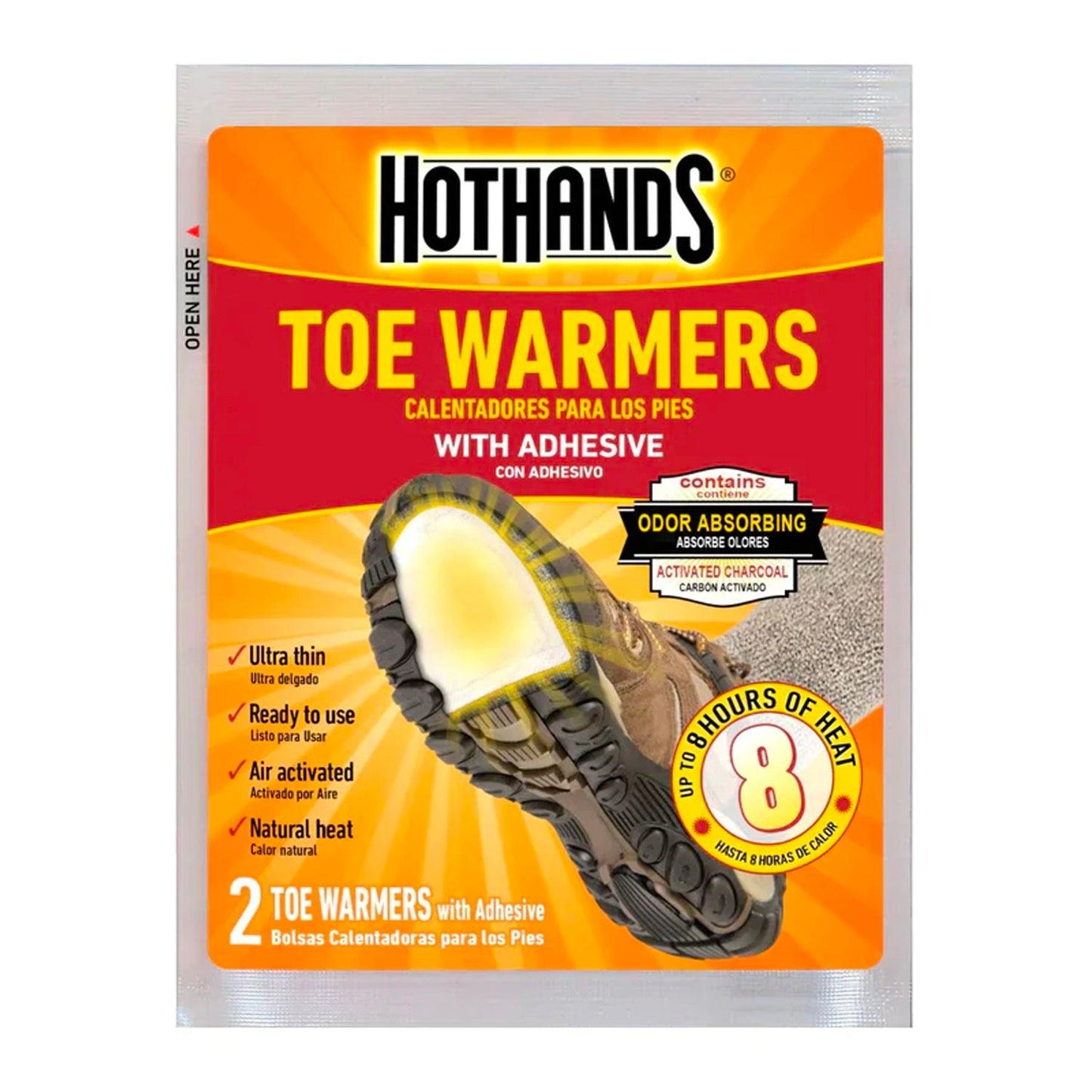 HotHands Toe Warmers - Long Lasting Safe Natural Odorless Air Activated Warmers - Up to 8 Hours of Heat - 40 Pair