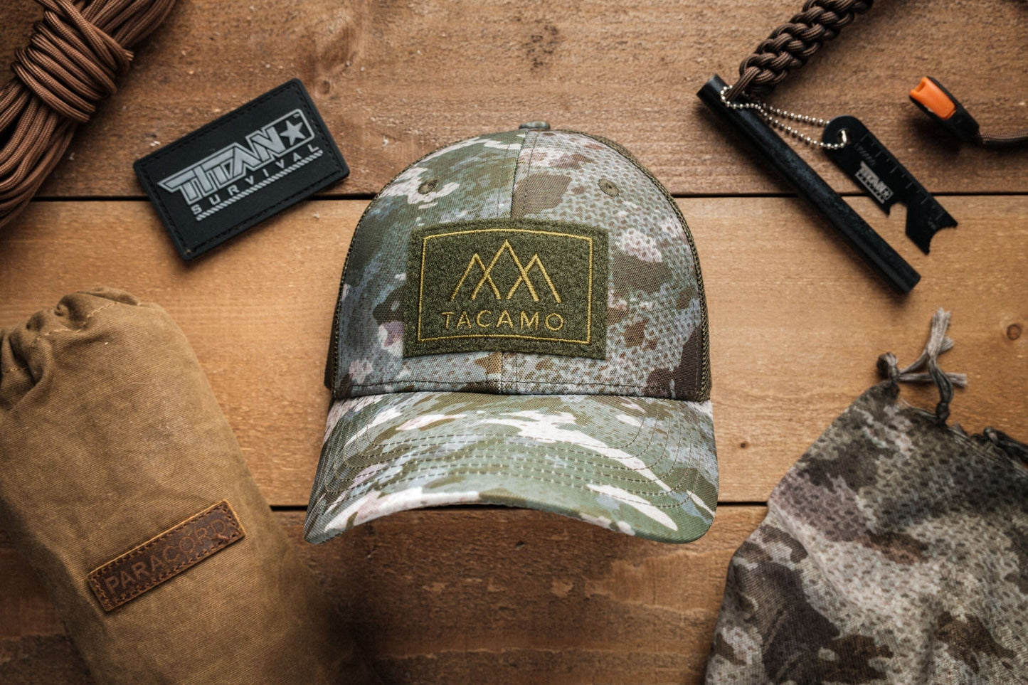 Waxed Camo Trucker Hat